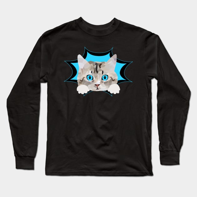 Cute kitty cat Long Sleeve T-Shirt by Kingluigi